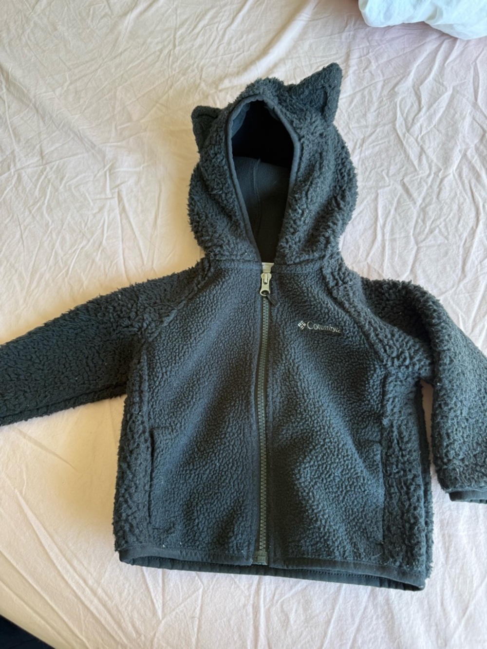 Columbia kids Black Sherpa Hoodie with Cat Ears